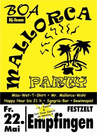 mallorcaparty empfingen